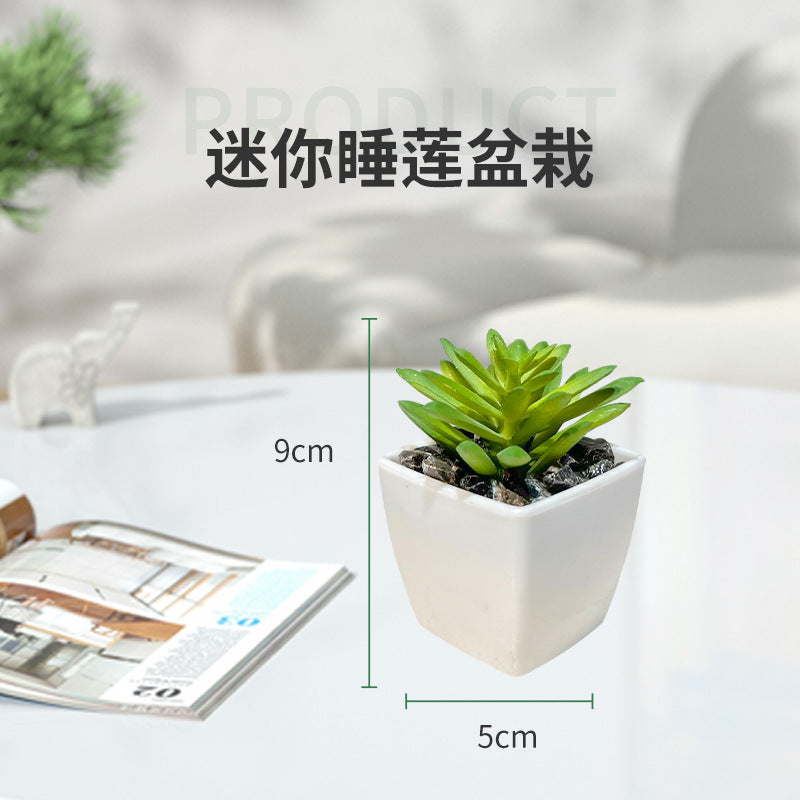 Dale un Toque Verde a tu Espacio: Mini Cactus Artificial en Maceta Minimalista | Decoración de Interiores sin Mantenimiento | Perfecta para escritorios