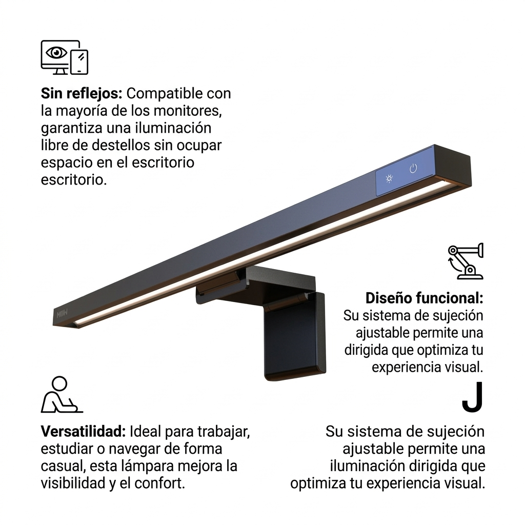 Luz led para monitor multifuncional